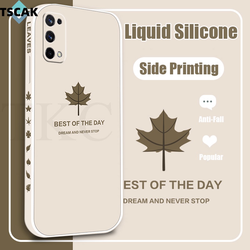 Ốp điện thoại silicon mềm họa tiết lá phong cho Realme 7 X7 Pro Ultra Q2i Q3i Q2 Q3 Pro Carnival V15 V3 V5