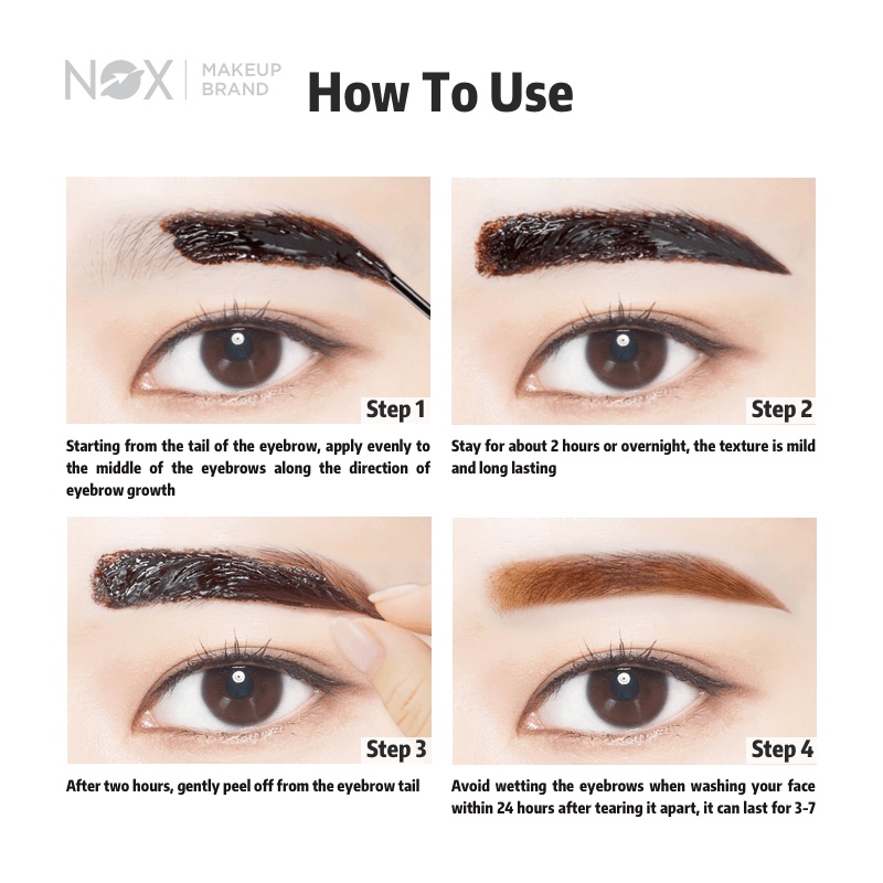 Gel nước xăm lông mày NOX bền màu lâu trôi 6g