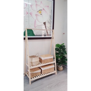 Kệ gỗ, kệ treo quần áo chữ a 2 tầng lắp ghép dễ dàng
