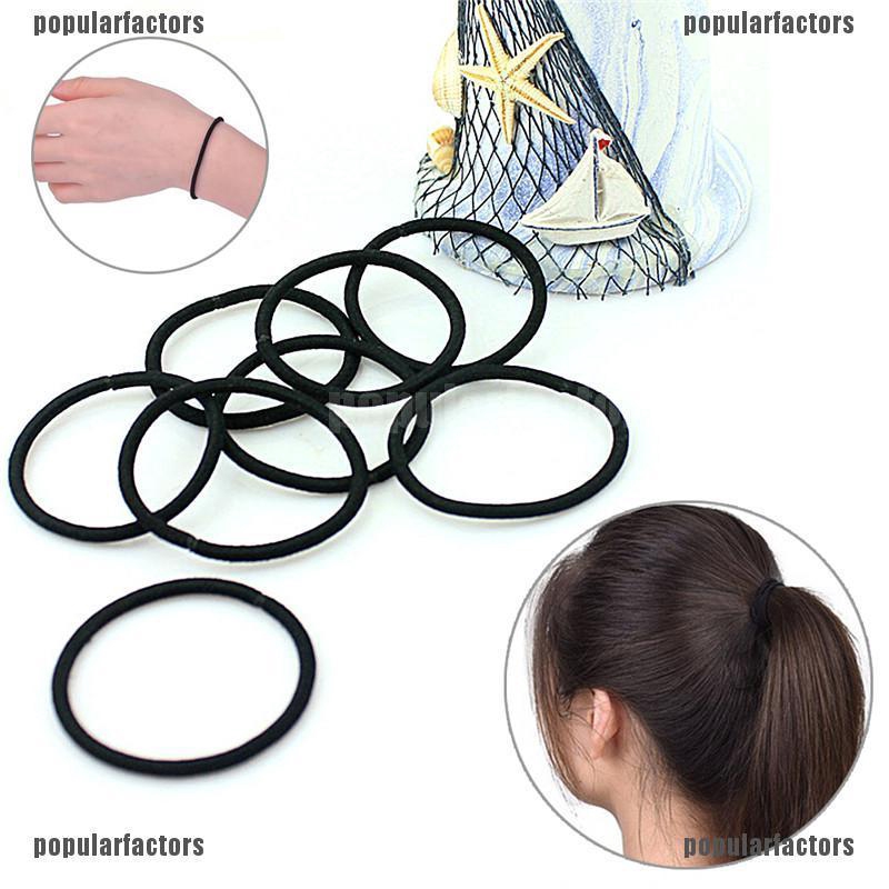 Set 40 Dây Cột Tóc Co Giãn Màu Đen Thời Trang Cho Nữ