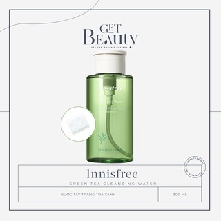 NƯỚC TẨY TRANG TRÀ XANH INNISFREE GREEN TEA CLEANSING WATER 300ML + TẶNG BÔNG TẨY TRANG INNISFREE