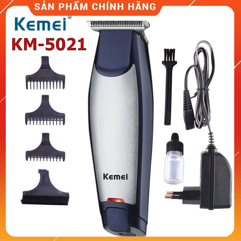 Tông Đơ Cắt Tóc, Bấm Viền, Chấn Viền Kemei 5021 Cao Cấp - Đã Mài Chuốt Lưỡi - Bảo Hành 12 Tháng - Lỗi 1 Đổi 1