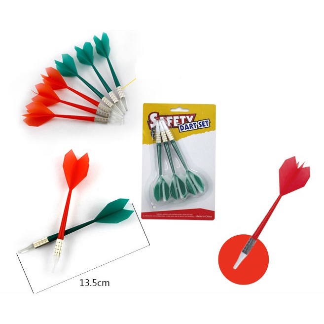 Bảng phi tiêu mũi nhựa an toàn 17 inches, để bàn và treo tường tiện dụng
