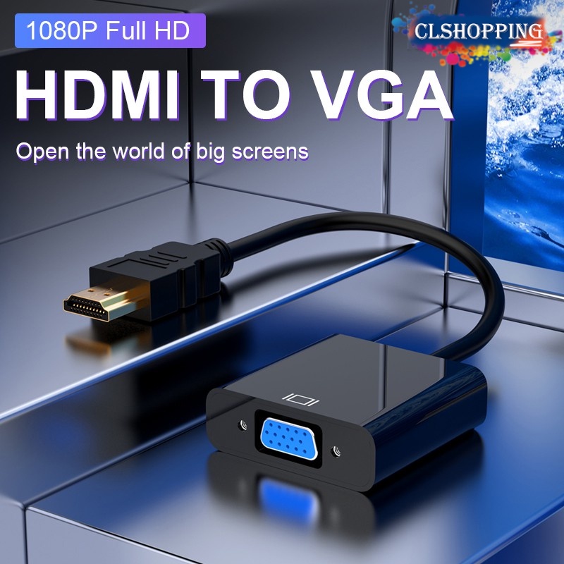 Cáp Chuyển Đổi Kỹ Thuật Số Hd 1080p Hdmi Sang Vga Cho Ps4 Pc Laptop Tv Box Sang Màn Hình Máy Chiếu