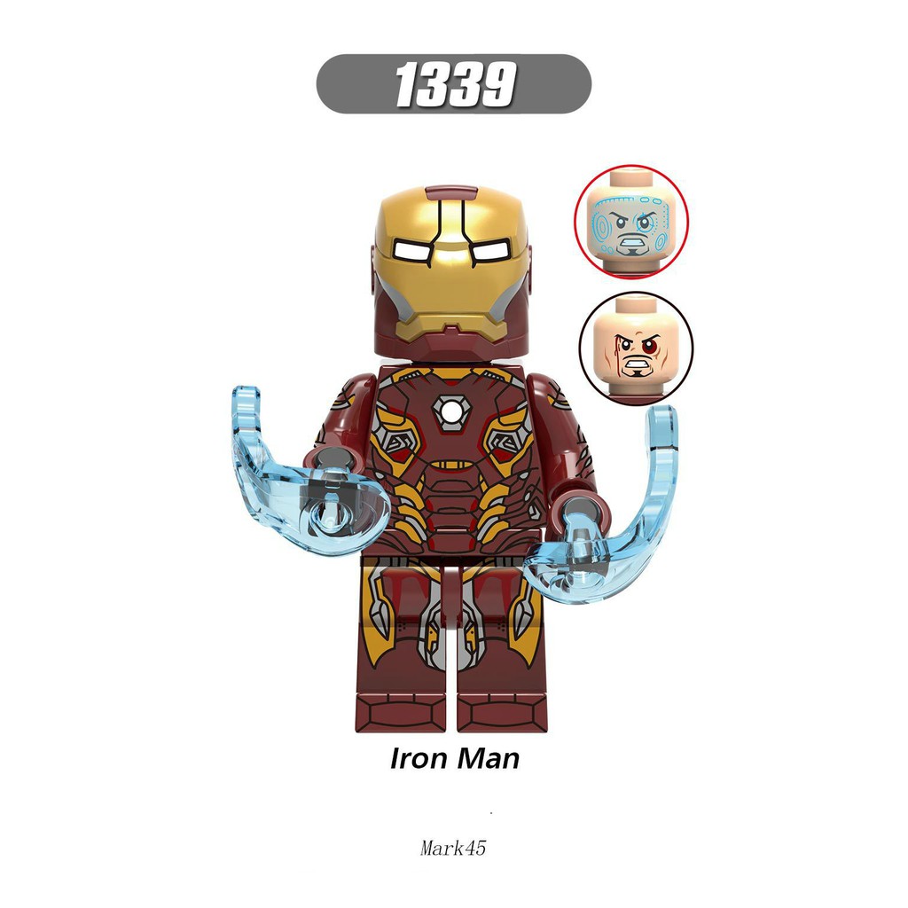 Minifigures Các Mẫu Nhân Vật Siêu Anh Hùng Người Sắt Ironman Ultron Mark17 Mark33 Mark43 Mark45 Iron Patriot X0267