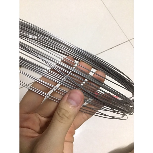 Dây thép inox 0,5 li, 0,8 li, 1 li, 1,5li, 2 li, 2,5li sáng bóng dễ uốn