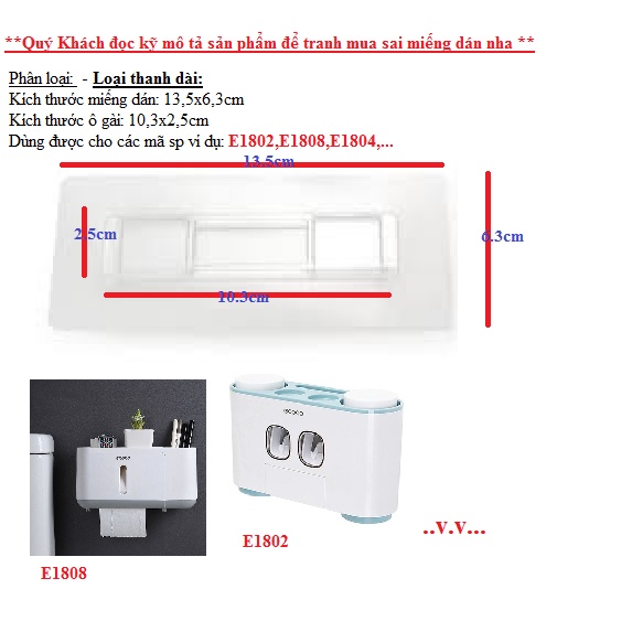 Miếng dán siêu chịu lực dùng treo kệ đồ dùng nhà tắm Ecoco