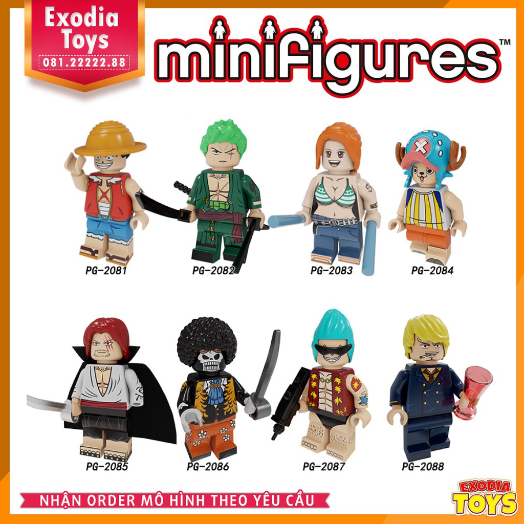 Xếp hình Minifigure nhân vật One Piece Đảo Hải Tặc - Đồ Chơi Lắp Ghép Sáng Tạo - POGO 8244