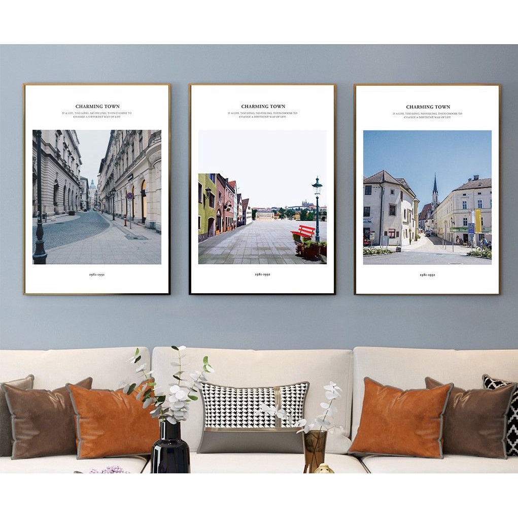 Tranh Tráng Gương CAO CẤP thành phố châu âu pari  Tranh Treo Tường Phòng Khách , Decor Hiện Đại, Sang Trọng | Melyhome