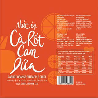 Nước ép dứa, cà rốt, cam Le Fruit 1L