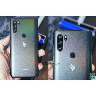 Skin Dán Mặt Sau Lưng Vân 3D Vsmart Active 3 - Carbon, Hình Hộp, Nhám, Dán Da