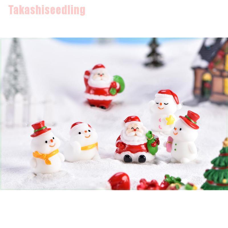 Mô Hình Người Tuyết mini Bằng Nhựa Dễ Thương Dùng Trang Trí Giáng Sinh