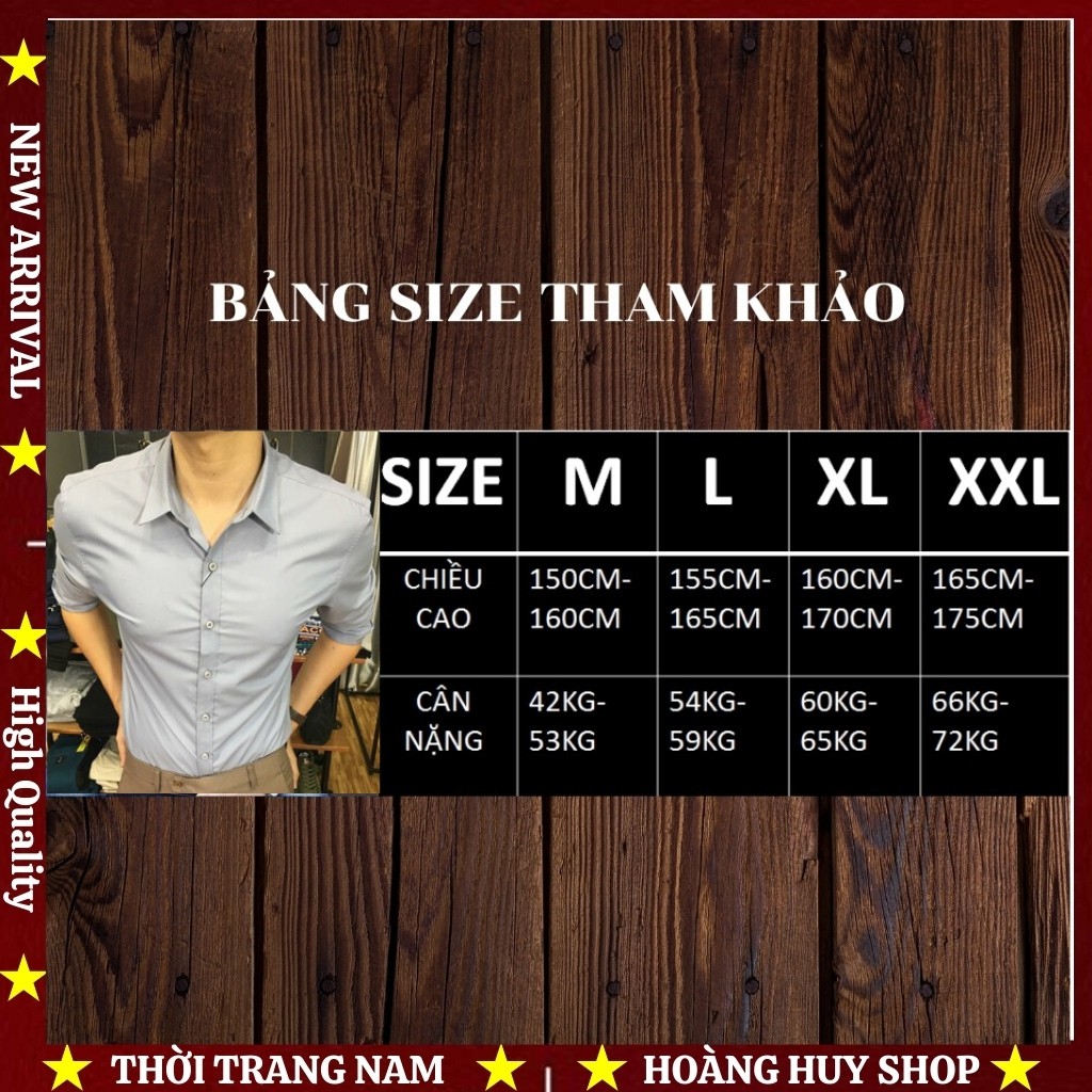 Áo Sơ Mi Nam Dài Tay H&H-SM17 Sơ Mi Công Sở  Form Body Chất Vải Kate Màu Xám