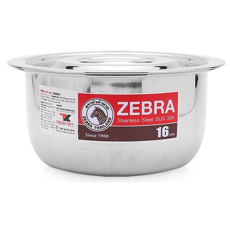 Thố inox Indian Zebra, 14cm đến 32cm, 1 đáy loại dầy, inox 304. Hàng Thái Lan