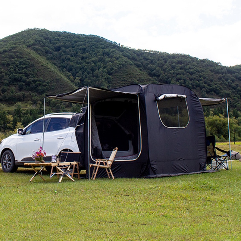 Ready Stock Lều Sau Xe Cắm Trại Ngoài Trời Thích Hợp Cho Lều Ô Tô Tự Lái Suv 200x200cm