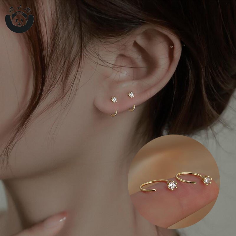 Bông Tai Đính Đá zircon Thời Trang Cho Nữ