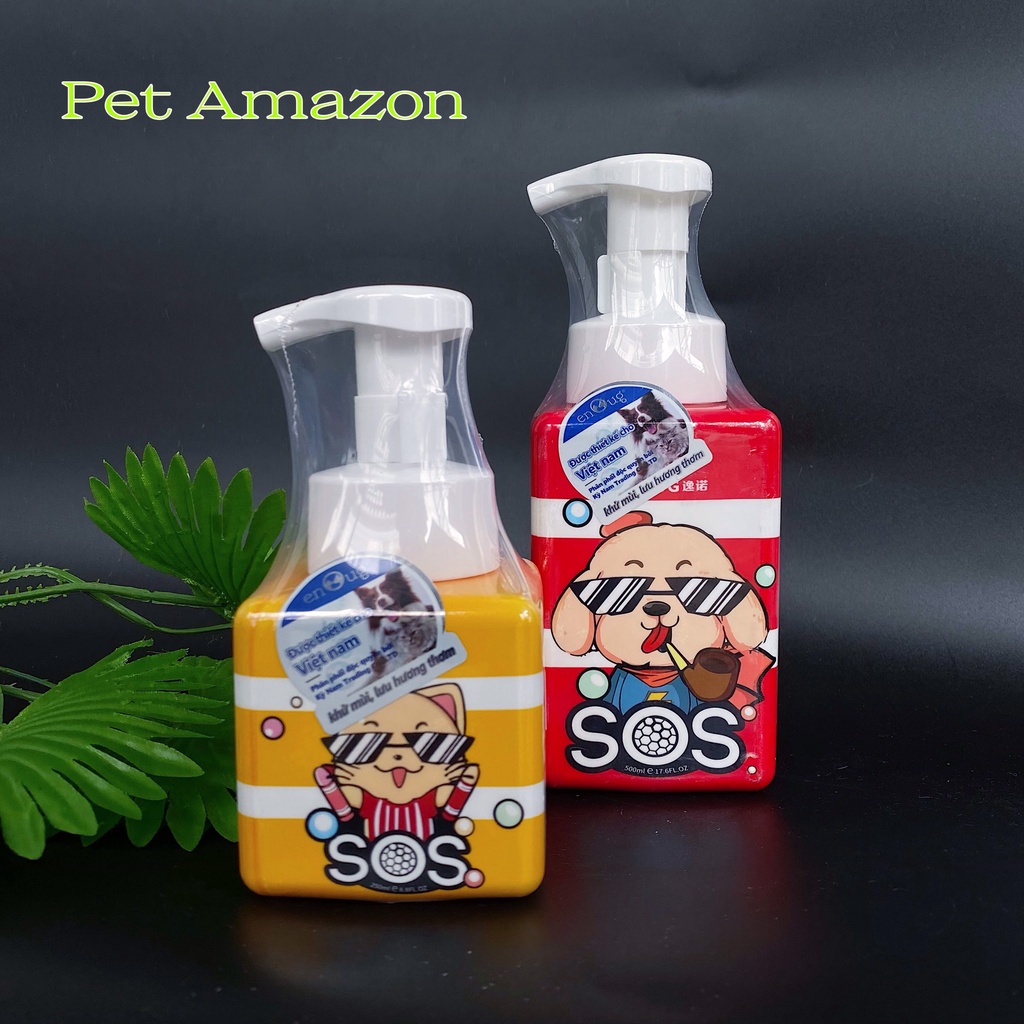 Sữa tắm khô SOS dạng mousse cho chó mèo
