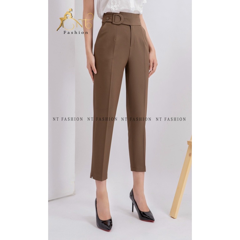 Quần baggy nữ lưng cao trắng cạp cao MÃ THU HUYỀN Q88