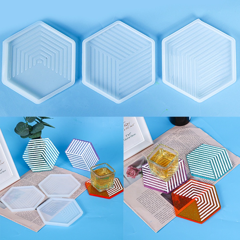 Khuôn Silicone Làm Đế Lót Ly Bằng Epoxy UV DIY