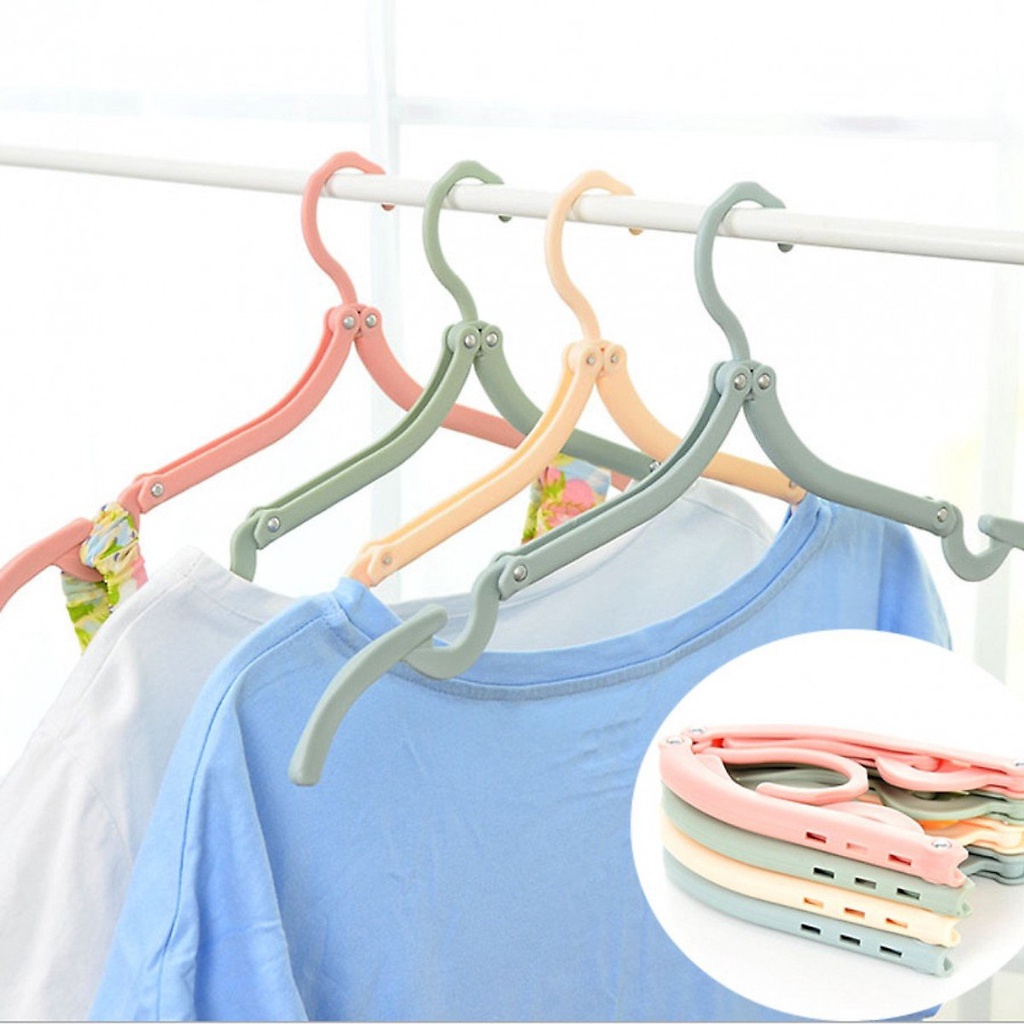 Móc Treo Quần Áo Gấp Gọn Thông Minh Tiện Lợi. Móc treo và kẹp quần áo mini gấp gọn khi đi du lịch, chất liệu nhựa tốt