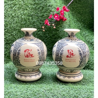 Bình hút lộc rạn gốm sứ Bát Tràng