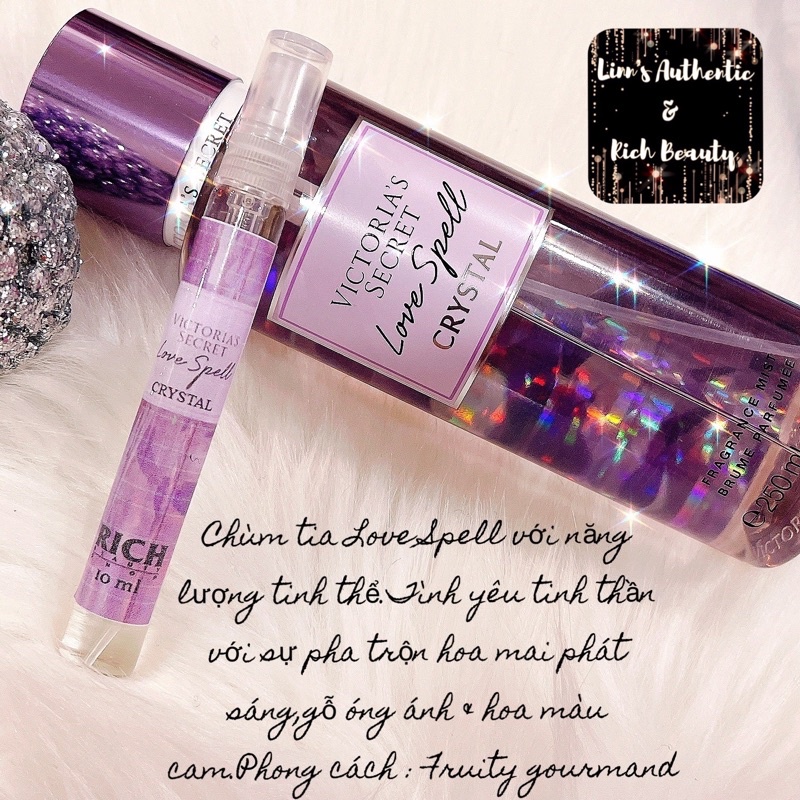 LOVE SPELL CRYSTAL - Xịt Thơm Body Mist Victoria’s Secret