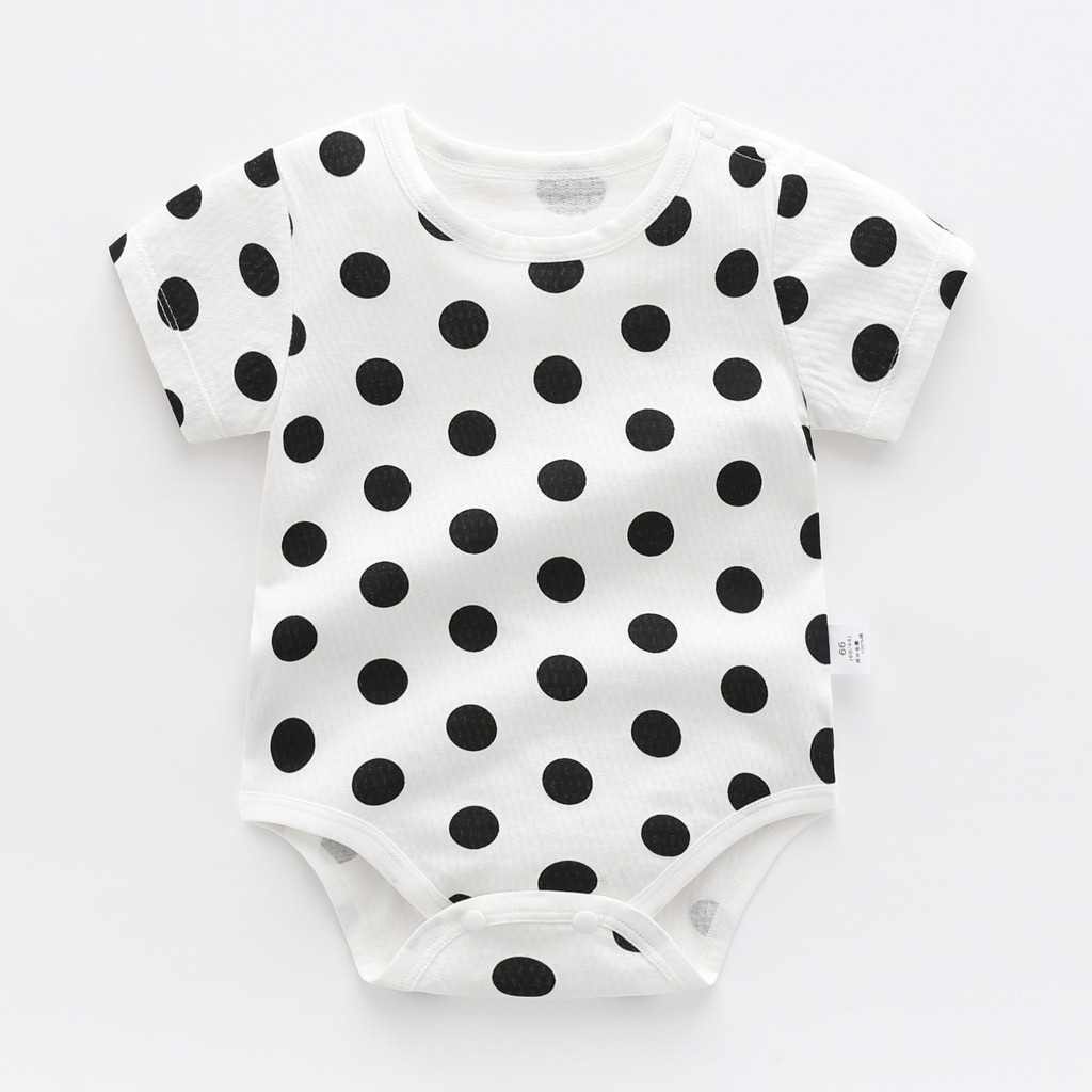 Bộ Áo Liền Quần Tam Giác Tay Ngắn Bằng Vải Cotton Thời Trang Mùa Hè Cho Bé Sơ Sinh 1 000