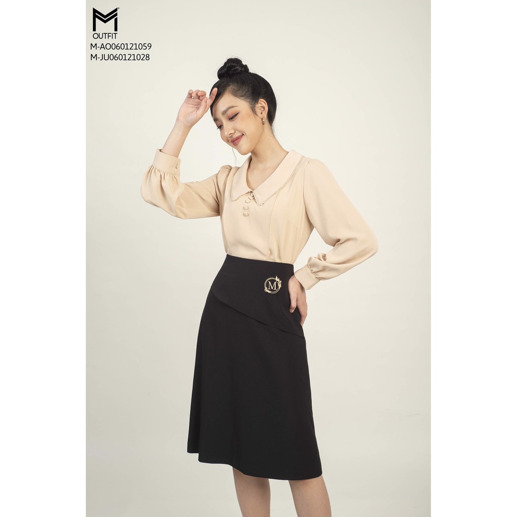 Áo sơ mi cổ lá sen MMOutfit M-AO060121059