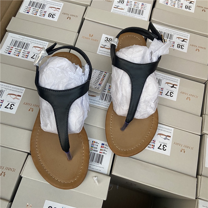 Giày kẹp ngón da đế bệt Jenny Fairy cho nữ