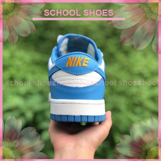 [Shool Shoes] Giày Jordan xanh Trắng JD1 Cổ Thấp,  Sneaker nam  Nữ Thời Trang Full Box Bill