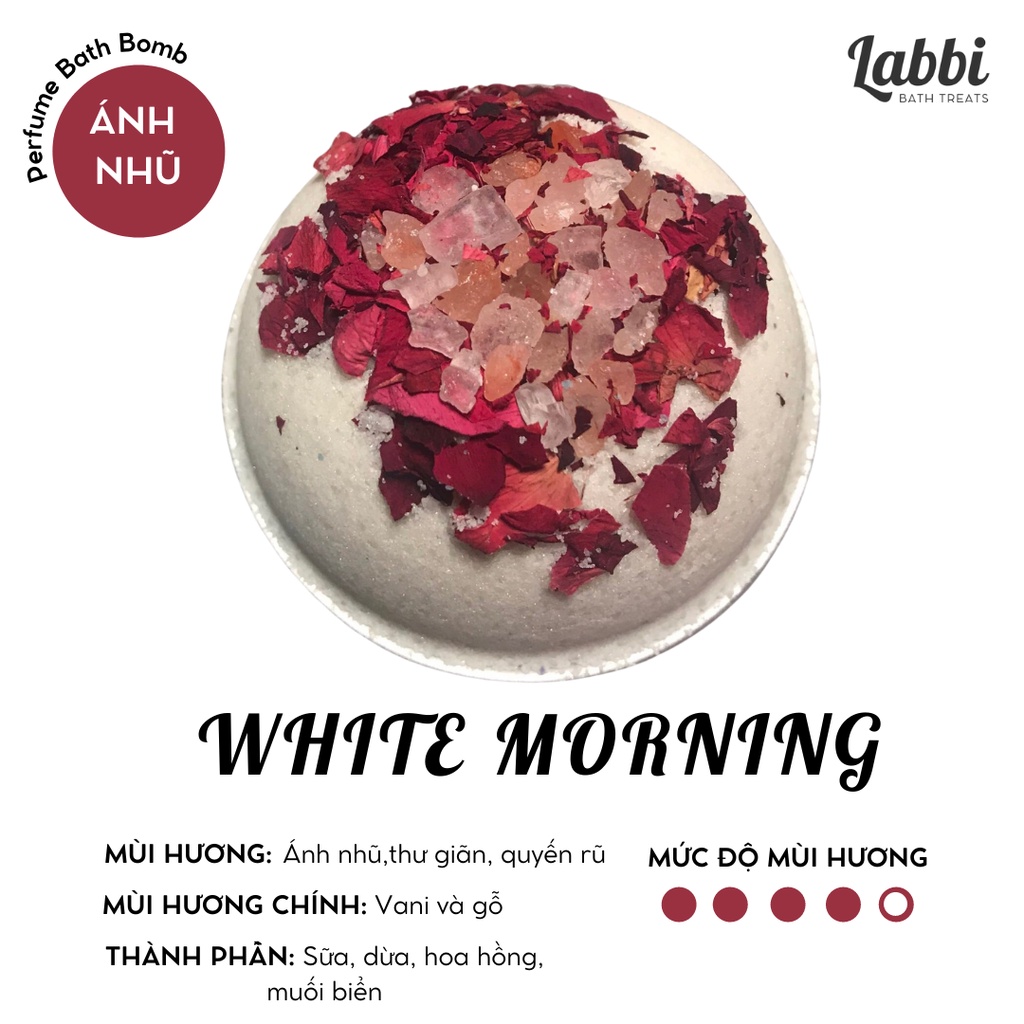 WHITE MORNING [Labbi] Bath bomb / Viên sủi bồn tắm / Bom tắm