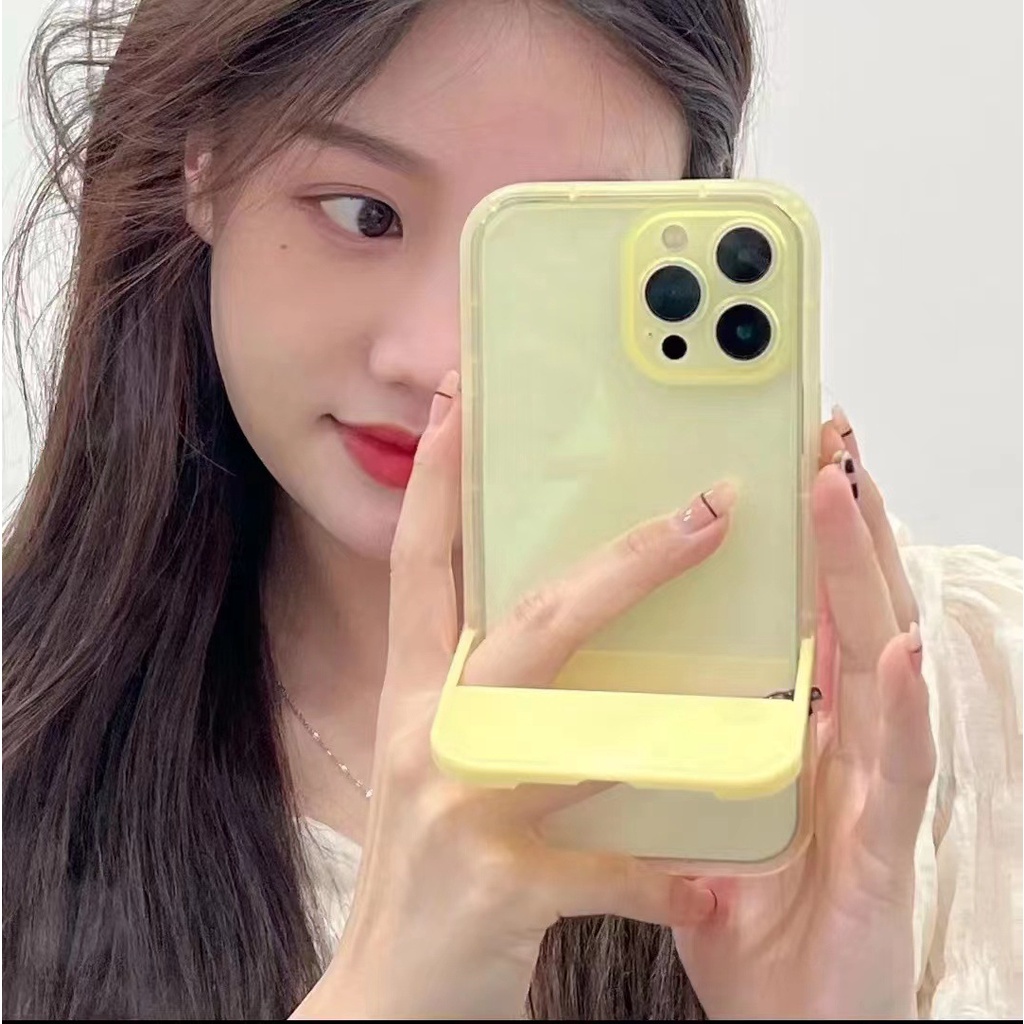 Ốp Điện Thoại Màu Kẹo Trơn Có Giá Đỡ Cho Iphone 13 Series / The New 2 Trong 1