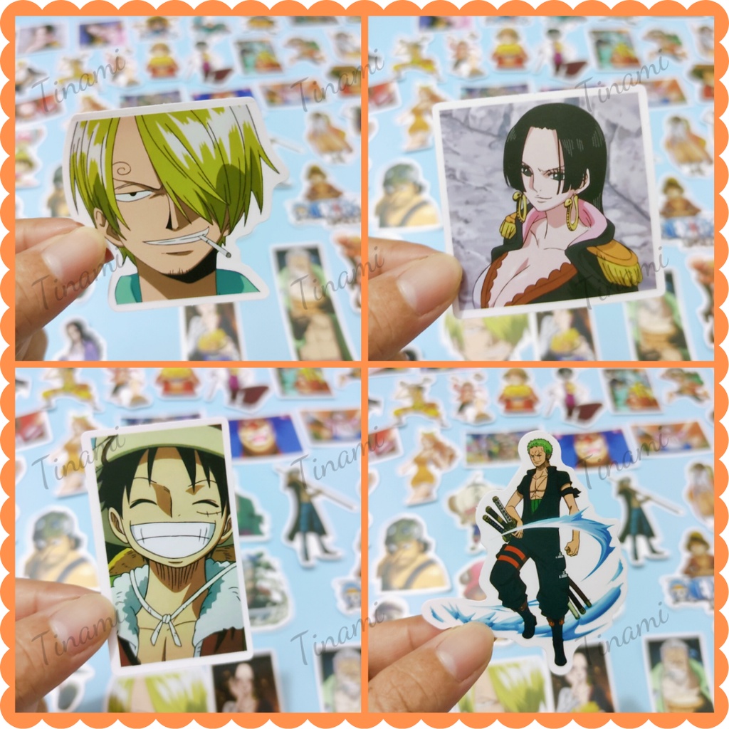 50 Sticker anime manga One Piece Luffy hình dán chống nước trang trí decor quà tặng Tinami OP002