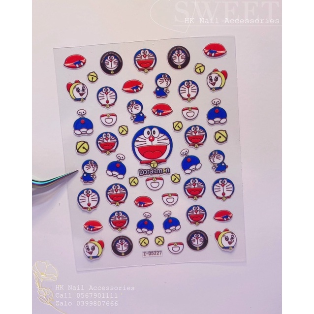 Sticker dán móng hoạt hình dễ thương