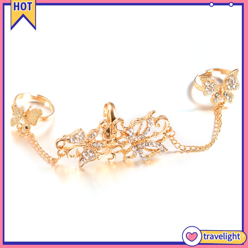 Nhẫn hình bướm đính đá thời trang dành cho nữ