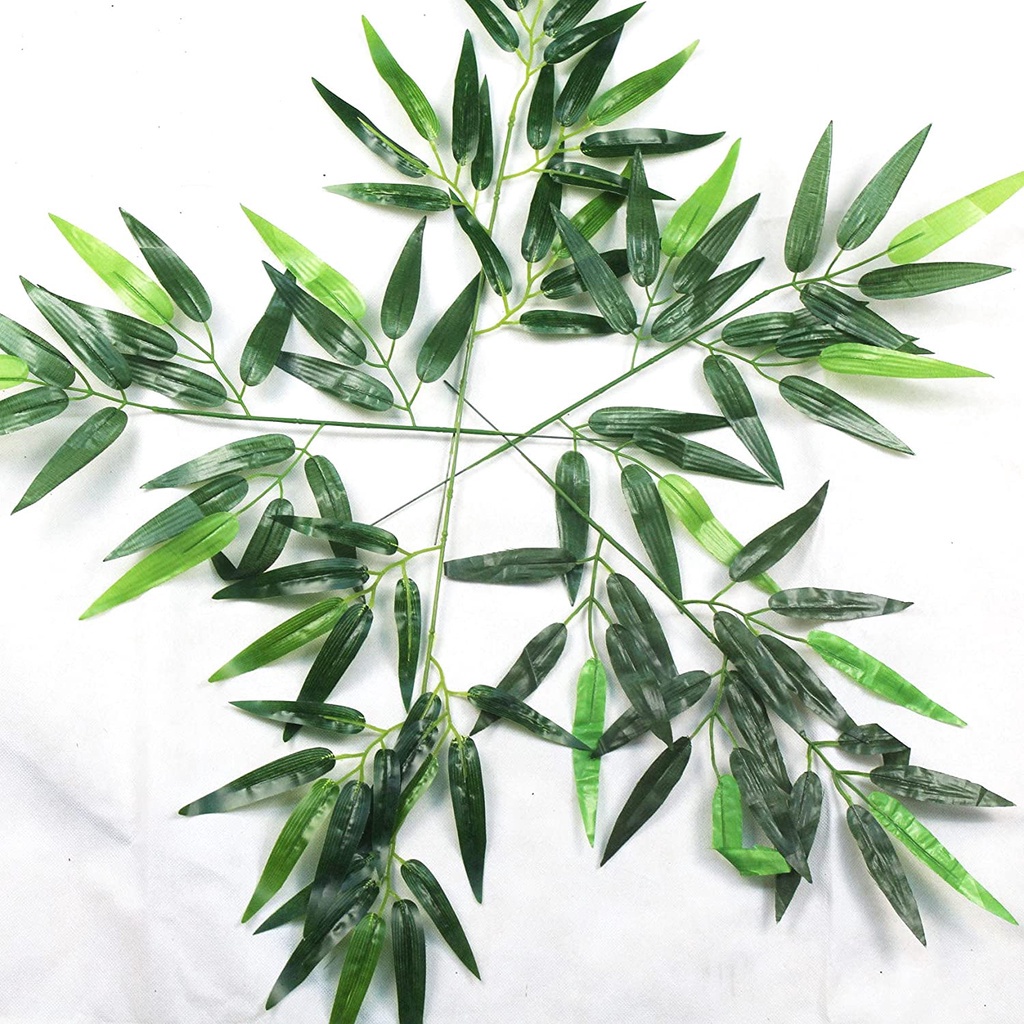 1 Lá Cây Tre Nhân Tạo Bằng Nhựa / Nhựa Dùng Trang Trí Nhà Cửa / Văn Phòng