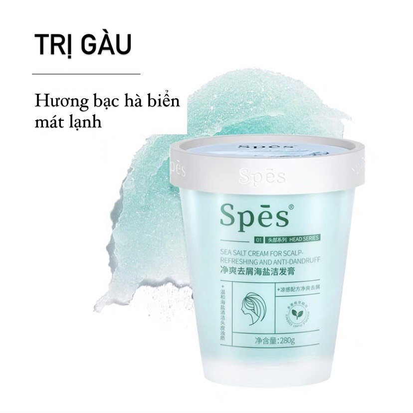 Dầu Gội Muối Biển Spes, Giúp Tẩy Tế Bào Chết Cho Da Đầu, Làm Sạch Gàu Và Giữ Tóc Luôn Bồng Bềnh