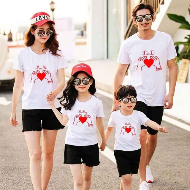 bộ gia đình áo quần đi biển chất cotton mịn mát giá sĩ ( Áo + quần)