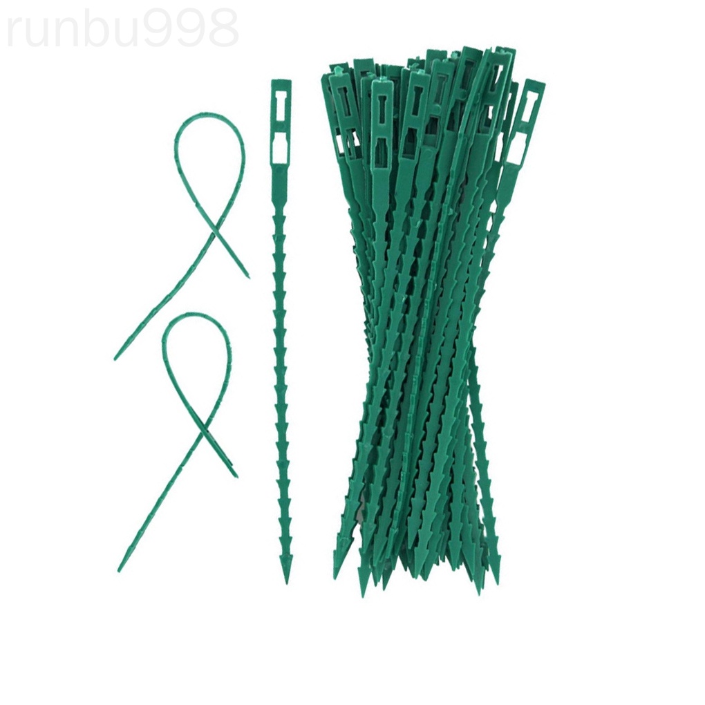 Set 50 Dây Nhựa Buộc Cây Leo Có Thể Điều Chỉnh Và Tái Sử Dụng Hỗ Trợ Runbu998