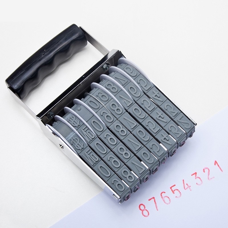 Con dấu số, tự xoay ngày tháng năm, 8 dãy số cao su , loại NA08 , NB08, hàng Shiny cao cấp, chấm mực ngoài