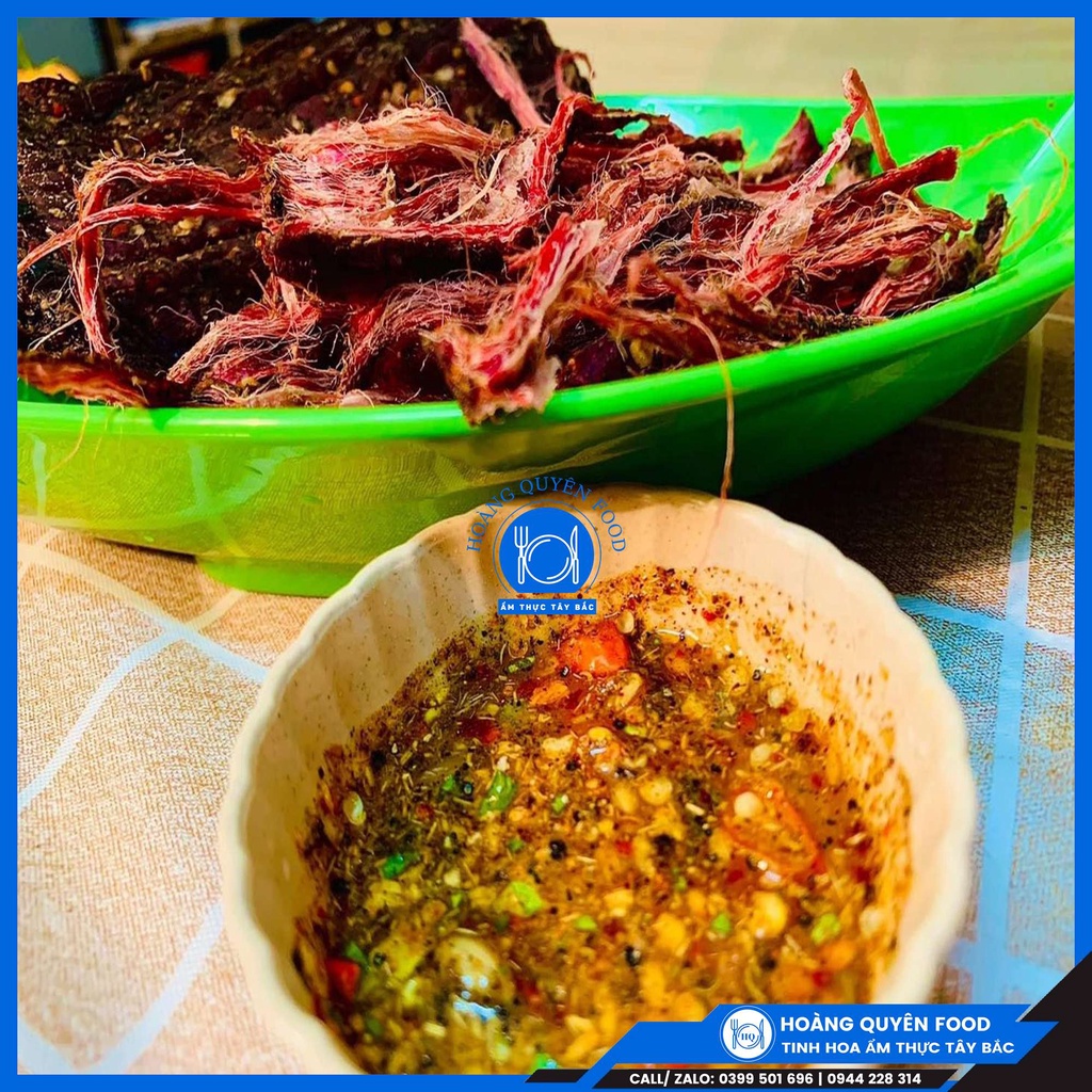 Thịt Lợn Gác Bếp Ẩm Thực Tây Bắc Thơm Ngon Chuẩn Vị - TẶNG CHẨM CHÉO - Khô Thịt Heo Gác Bếp | HQ FOOD