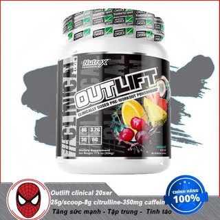 [Sale] Tăng Sức Mạnh Hồi Sức Trong Thể Thao Pre Workout Nutrex Outlift 20 Ser