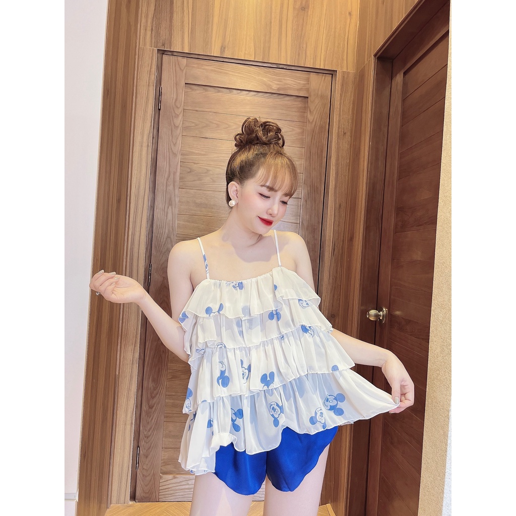 Đồ ngủ nữ sexy bộ lụa mặc nhà bigsize chất liệu cao cấp thoáng mát.