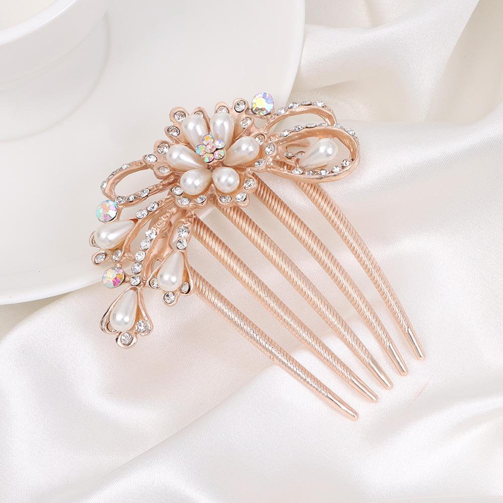 Lược Cài Tóc Hình Hoa Lá Thanh Lịch Cho Cô Dâu|Đồ Trang Trí Tóc