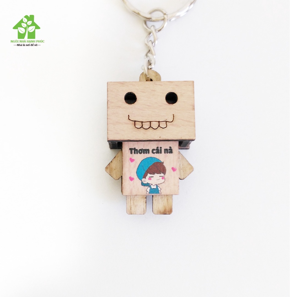 Móc Khóa Người gỗ robot Danbo Sắc Thái, Mẫu ngẫu nhiên