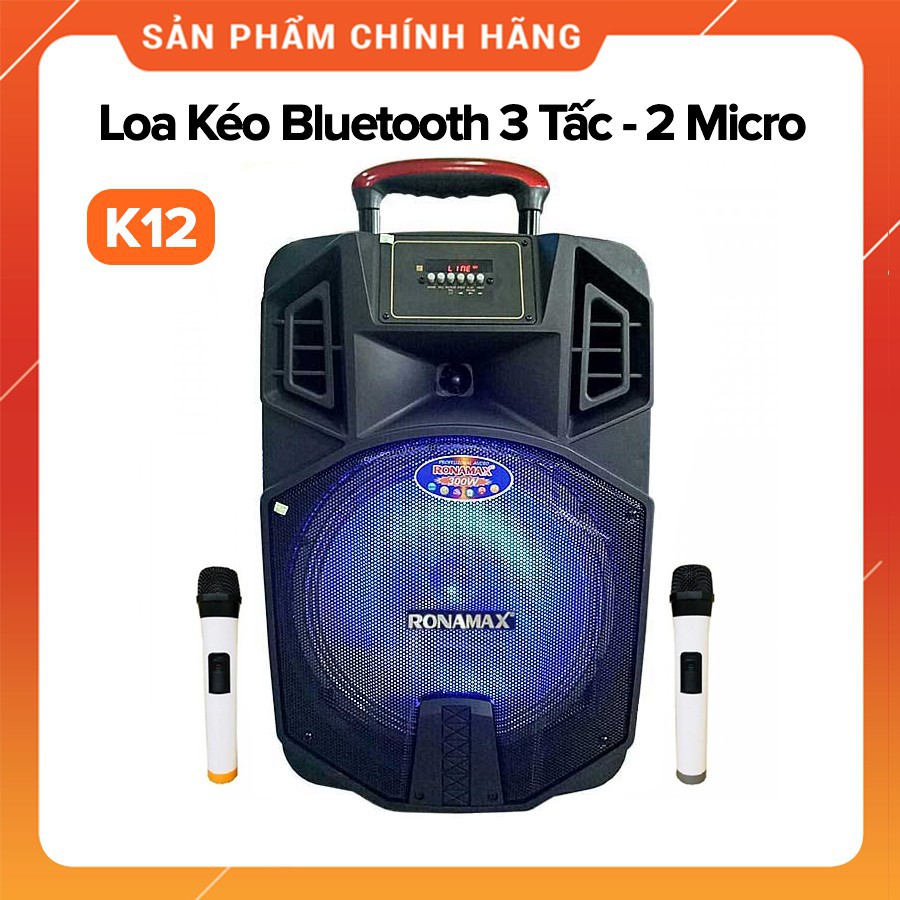  Loa kéo di động,Loa karaoke bluetooth Ronamax T12 F12 N12 K12 H12 bass 30CM - 300W