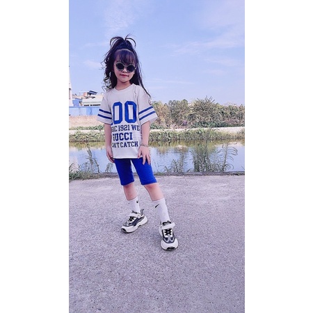 Set Áo Thun Kèm Quần Legging Sành Điệu Cho Bé Gái