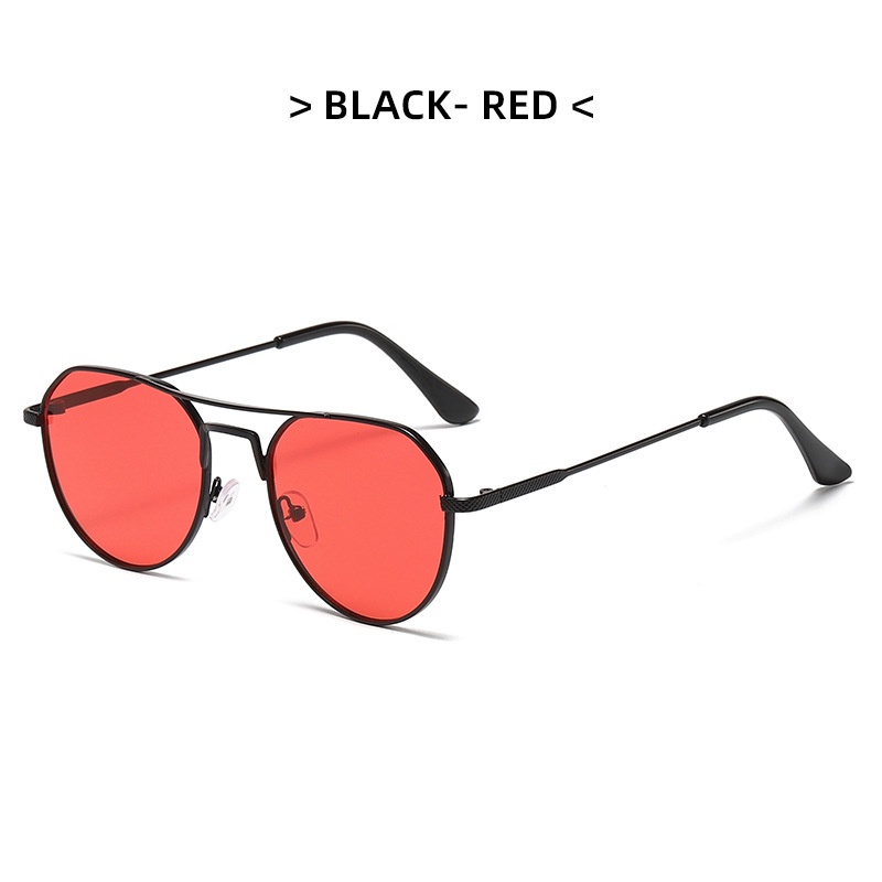 Kính Chống Nắng TR90 Gọng Tròn Bằng Kim Loại Màu Kẹo Thời Trang Phương Tây Cho Nam Nữ