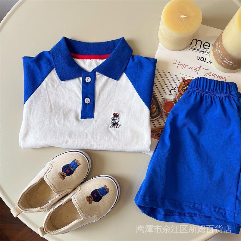Set Áo Thun polo Ngắn Tay Và Quần Short Thời Trang Mùa Hè Hàn Quốc Cho Bé G3yd 2022