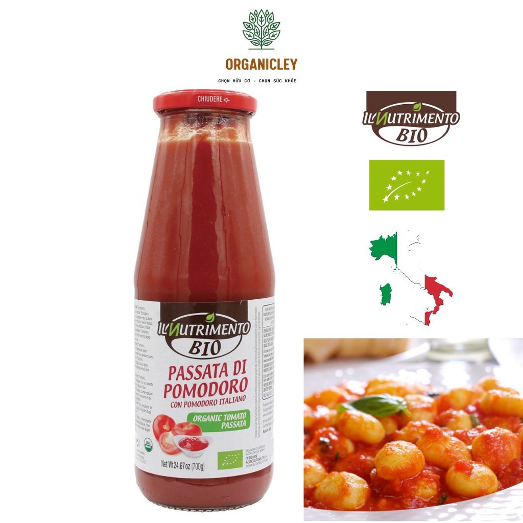 Sốt Cà Chua Hữu Cơ IL Nutrimento Organic Tomato Sauces 700g - Gia Vị Nấu Ăn - Gia Vị Hữu Cơ - Cà Chua Hữu Cơ Organicley